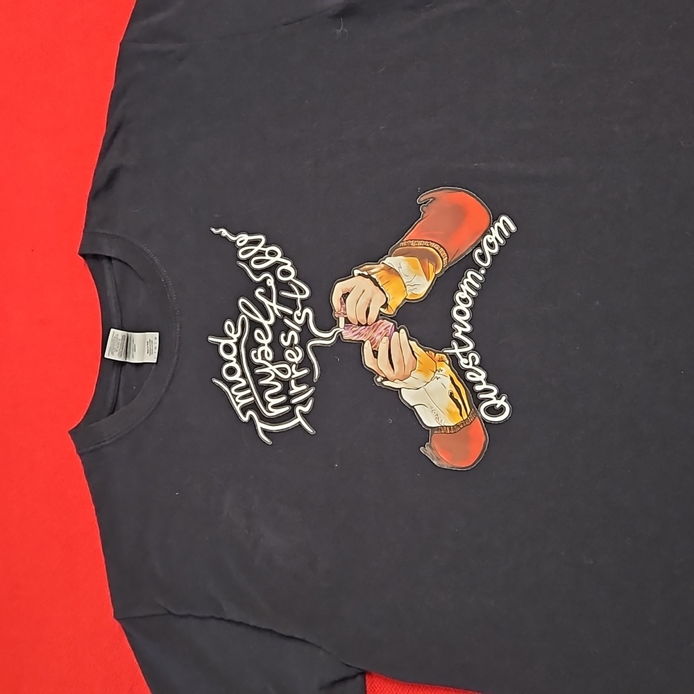 Questroom Promotional tee for escape room fans graphic tee Lg. UNISEX EUC